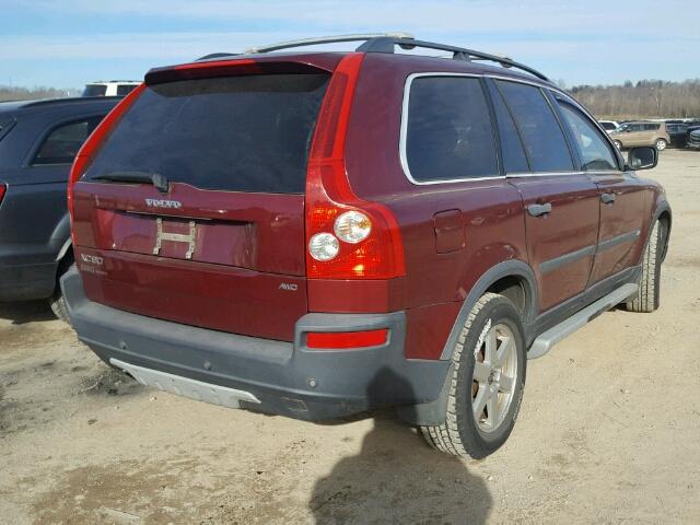 YV4CZ592561308396 - 2006 VOLVO XC90 RED photo 4