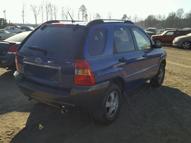 KNDJF724977302514 - 2007 KIA SPORTAGE L BLUE photo 4