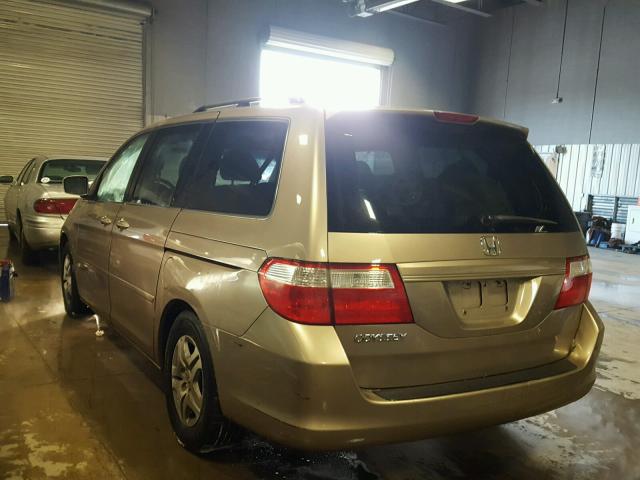 5FNRL38636B411119 - 2006 HONDA ODYSSEY EX TAN photo 3