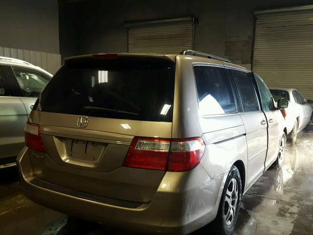 5FNRL38636B411119 - 2006 HONDA ODYSSEY EX TAN photo 4