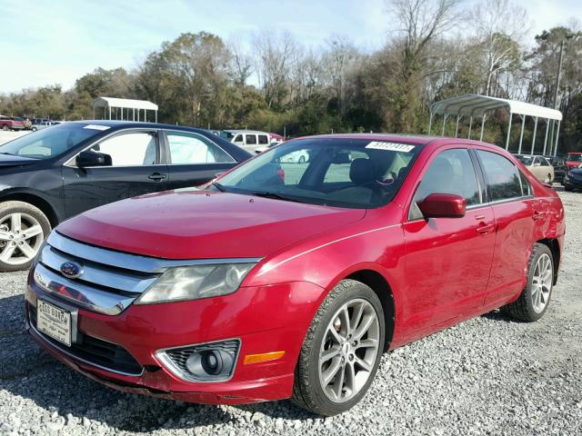 3FAHP0JG1AR123243 - 2010 FORD FUSION SEL RED photo 2