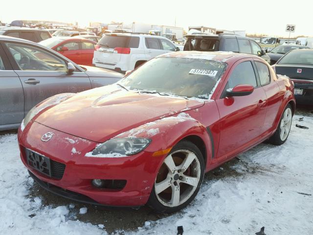 JM1FE173840112892 - 2004 MAZDA RX8 RED photo 2