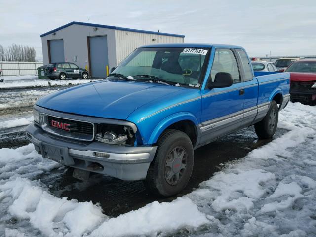 1GTDT19WXRK516261 - 1994 GMC SONOMA BLUE photo 2