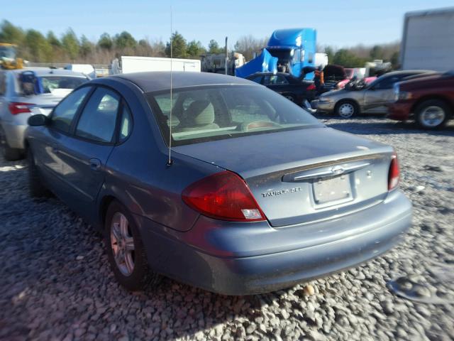 1FAHP56S91A100247 - 2001 FORD TAURUS SEL BLUE photo 3