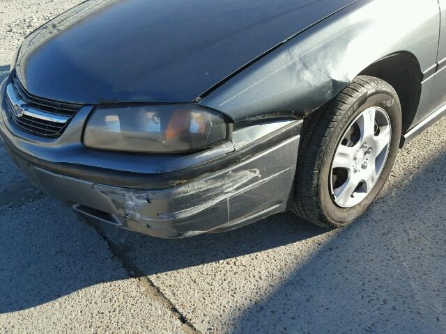 2G1WF52E349240078 - 2004 CHEVROLET IMPALA GRAY photo 9