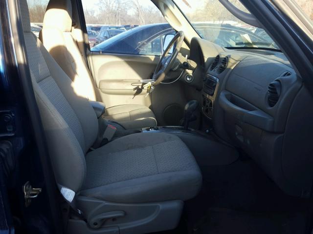 1J4GL38K05W543926 - 2005 JEEP LIBERTY RE BLUE photo 5