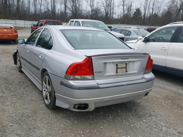YV1RH52Y642414582 - 2004 VOLVO S60 R ვერცხლისფერი ფოტო 3