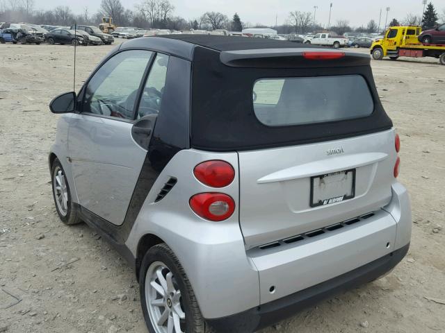 WMEEK31X08K101358 - 2008 SMART FORTWO PAS 灰色 照片 3