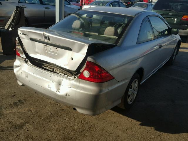 1HGEM22184L009045 - 2004 HONDA CIVIC DX V SILVER photo 4