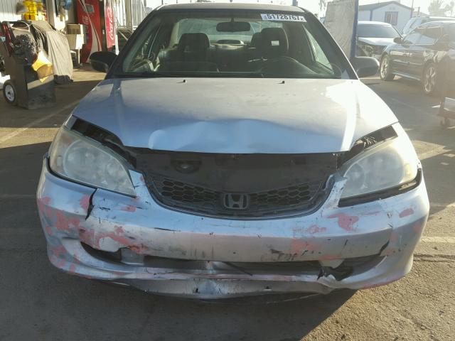 1HGEM22184L009045 - 2004 HONDA CIVIC DX V SILVER photo 9