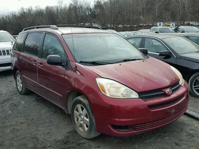 5TDZA23C84S204229 - 2004 TOYOTA SIENNA CE BURGUNDY photo 1