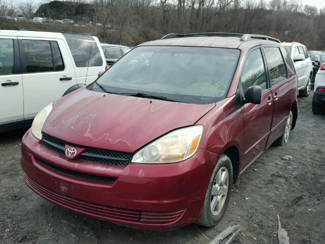 5TDZA23C84S204229 - 2004 TOYOTA SIENNA CE BURGUNDY photo 2