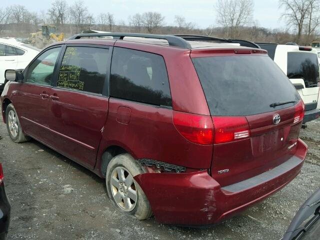 5TDZA23C84S204229 - 2004 TOYOTA SIENNA CE BURGUNDY photo 3