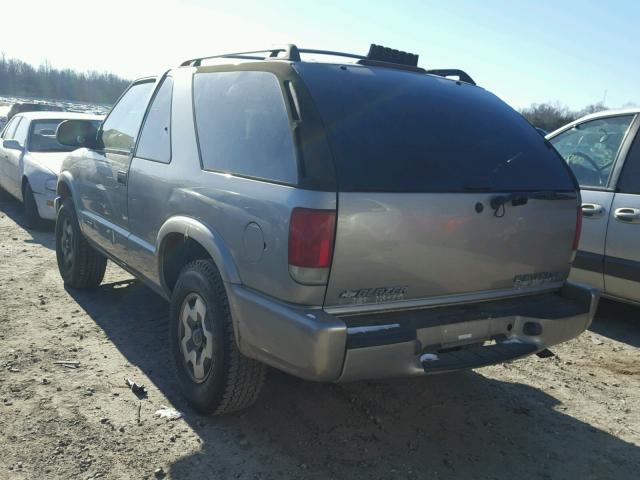 1GNCT18X73K159836 - 2003 CHEVROLET BLAZER BEIGE photo 3