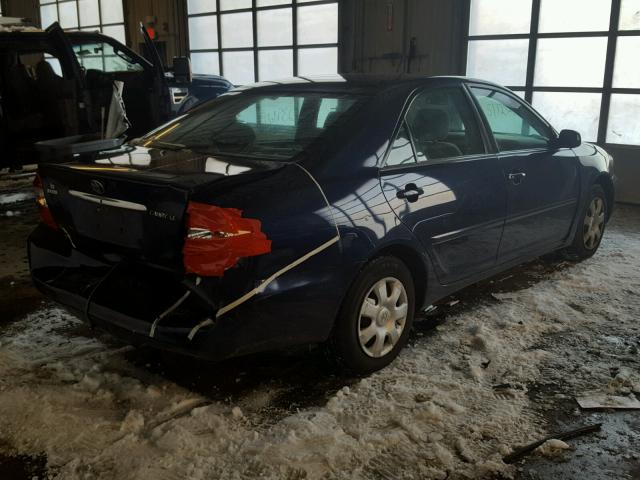 4T1BE32K84U369385 - 2004 TOYOTA CAMRY LE BLUE photo 4