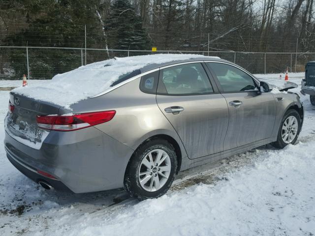 5XXGT4L37GG074253 - 2016 KIA OPTIMA LX GRAY photo 4