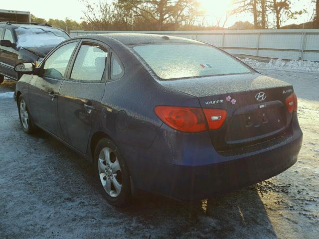 KMHDU46D88U431838 - 2008 HYUNDAI ELANTRA GL BLUE photo 3