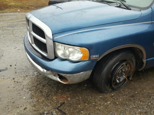 1D7HA18D35S152997 - 2005 DODGE RAM 1500 S BLUE photo 9