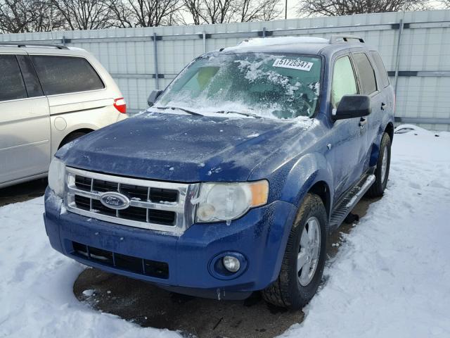 1FMCU93198KC70916 - 2008 FORD ESCAPE XLT BLUE photo 2