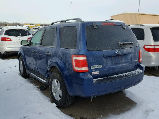 1FMCU93198KC70916 - 2008 FORD ESCAPE XLT BLUE photo 3