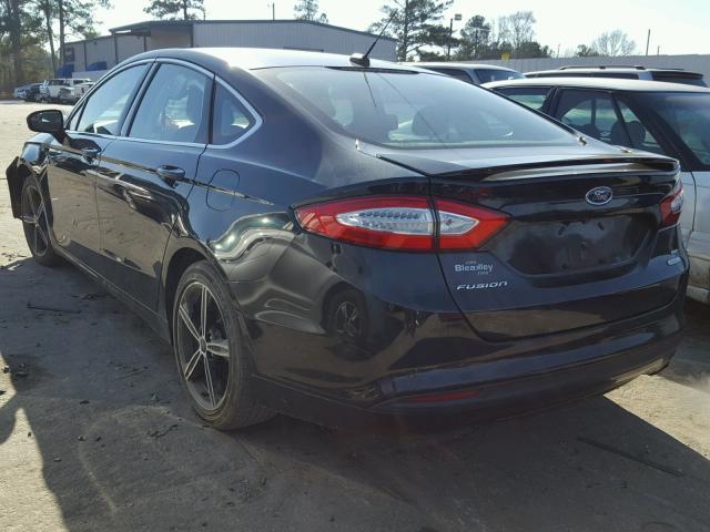 3FA6P0HD1FR186577 - 2015 FORD FUSION SE BLACK photo 3