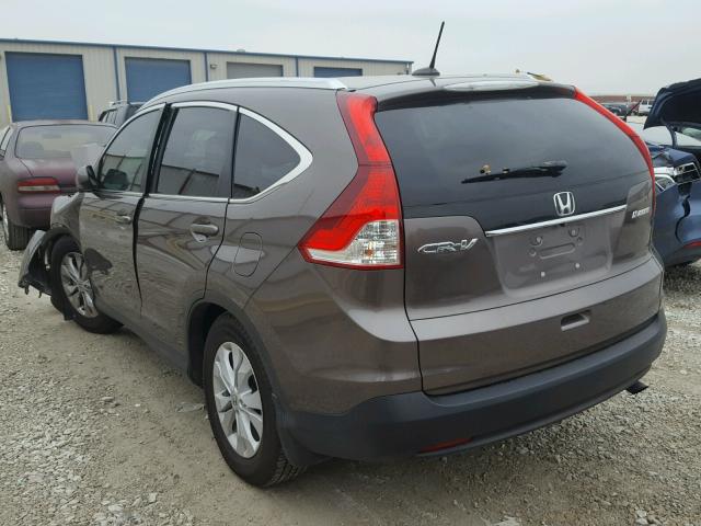 2HKRM3H74EH560483 - 2014 HONDA CR-V EXL GRAY photo 3