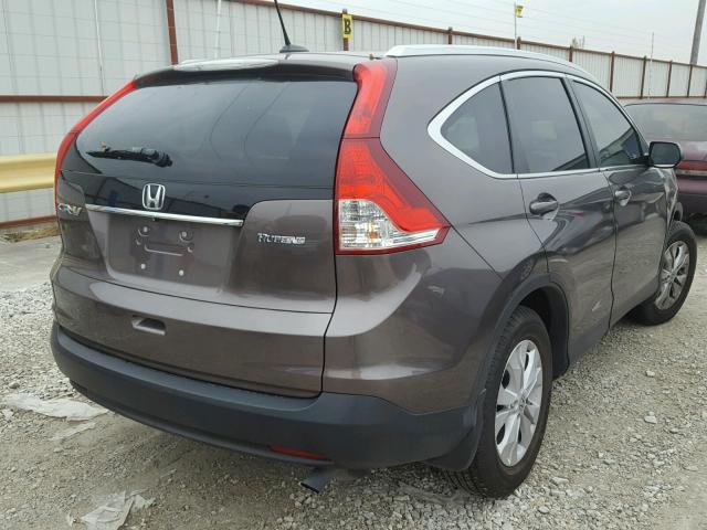 2HKRM3H74EH560483 - 2014 HONDA CR-V EXL GRAY photo 4