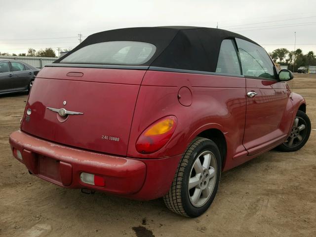 3C3EY55E65T621418 - 2005 CHRYSLER PT CRUISER RED photo 4