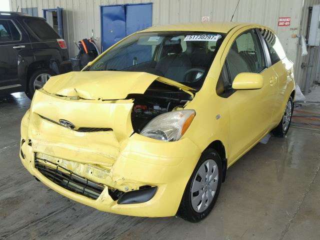 JTDJT4K33A5284769 - 2010 TOYOTA YARIS YELLOW photo 2