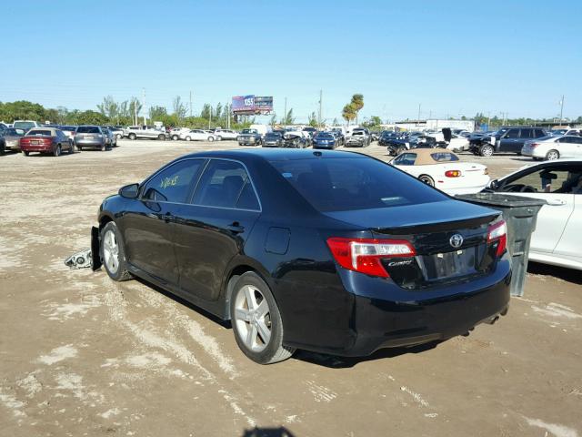 4T1BF1FK2CU012617 - 2012 TOYOTA CAMRY BASE BLACK photo 3