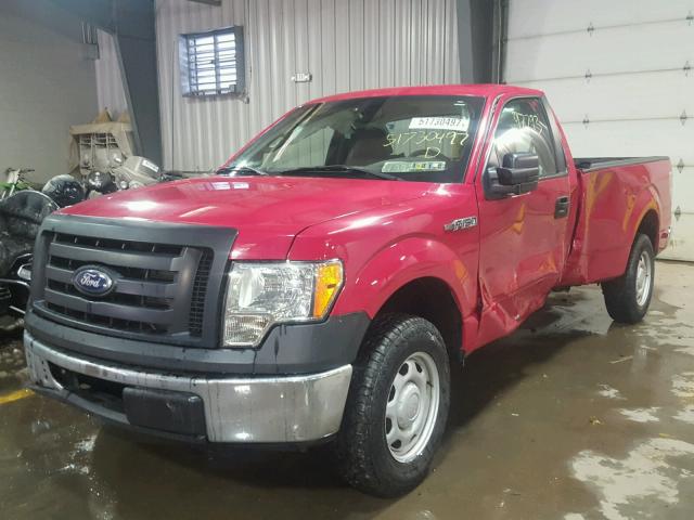 1FTMF1CW5AKE45474 - 2010 FORD F150 RED photo 2