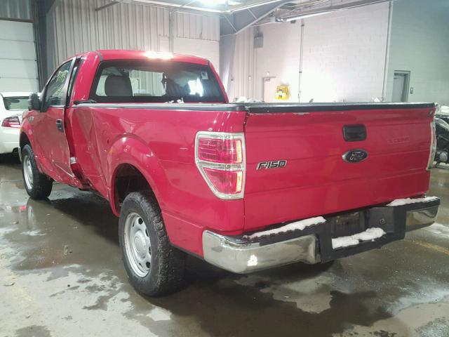 1FTMF1CW5AKE45474 - 2010 FORD F150 RED photo 3