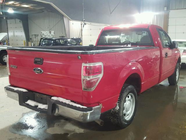 1FTMF1CW5AKE45474 - 2010 FORD F150 RED photo 4