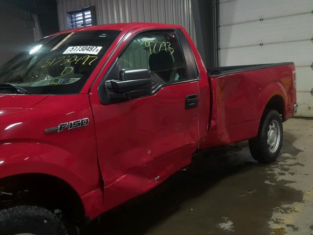 1FTMF1CW5AKE45474 - 2010 FORD F150 RED photo 9