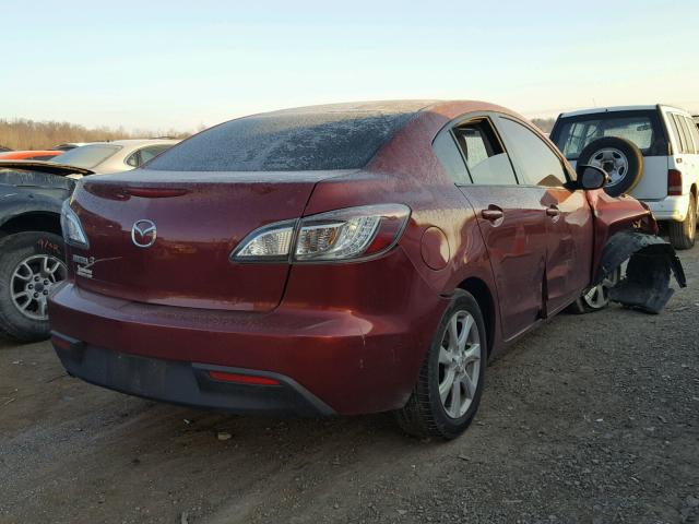 JM1BL1SF6A1107525 - 2010 MAZDA 3 I MAROON photo 4