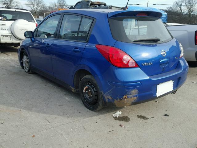 3N1BC13E68L410624 - 2008 NISSAN VERSA S BLUE photo 3