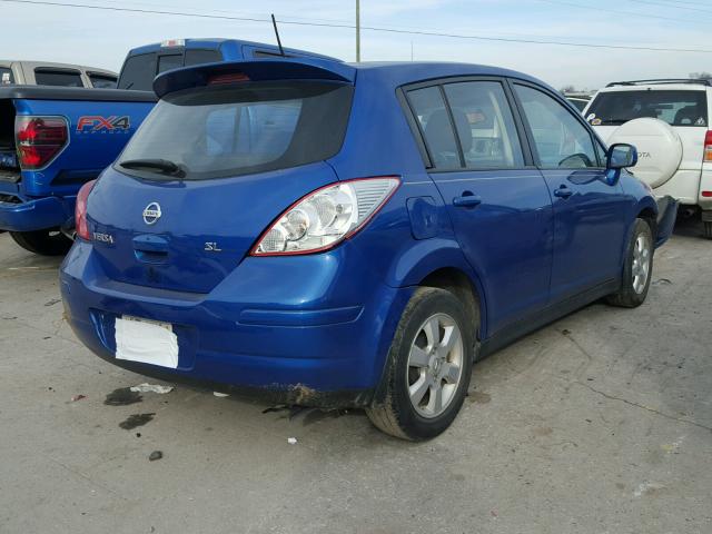 3N1BC13E68L410624 - 2008 NISSAN VERSA S BLUE photo 4