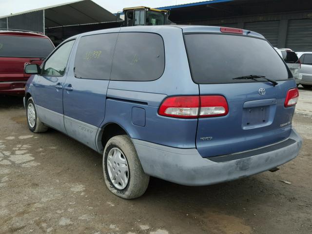 4T3ZF19C81U402662 - 2001 TOYOTA SIENNA CE BLUE photo 3