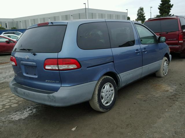 4T3ZF19C81U402662 - 2001 TOYOTA SIENNA CE BLUE photo 4