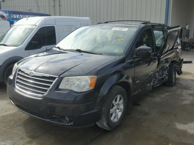 2A8HR54P38R840877 - 2008 CHRYSLER TOWN & COU BLACK photo 2