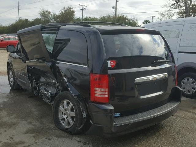 2A8HR54P38R840877 - 2008 CHRYSLER TOWN & COU BLACK photo 3