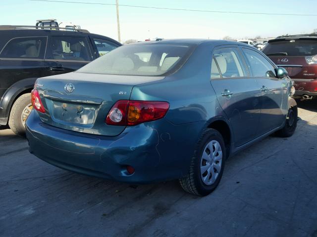 2T1BU40E19C108503 - 2009 TOYOTA COROLLA BA TEAL photo 4