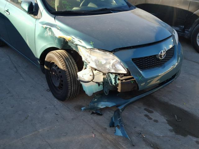 2T1BU40E19C108503 - 2009 TOYOTA COROLLA BA TEAL photo 9