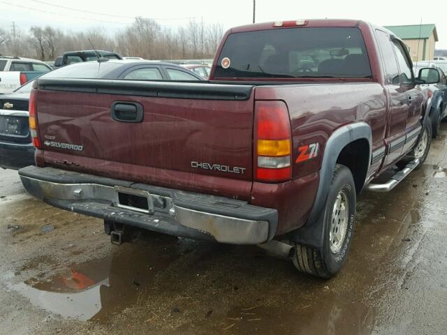 2GCEK19T6Y1143411 - 2000 CHEVROLET SILVERADO RED photo 4