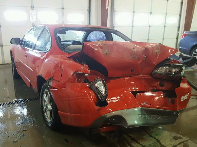 1G2WP12K2XF343639 - 1999 PONTIAC GRAND PRIX RED photo 3