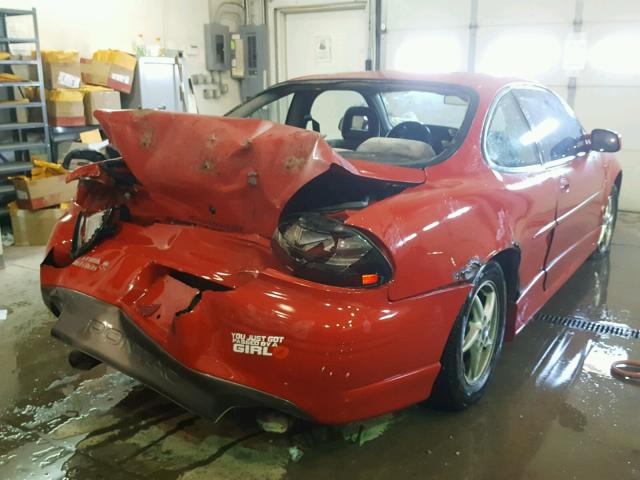 1G2WP12K2XF343639 - 1999 PONTIAC GRAND PRIX RED photo 4
