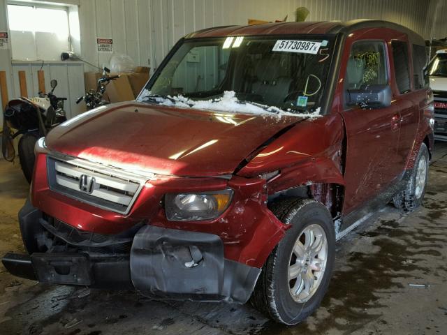 5J6YH28718L018813 - 2008 HONDA ELEMENT EX RED photo 2