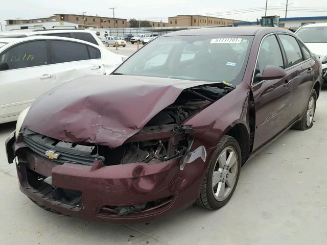 2G1WT58N279284917 - 2007 CHEVROLET IMPALA LT BURGUNDY photo 2