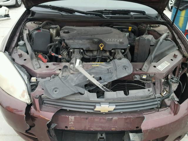 2G1WT58N279284917 - 2007 CHEVROLET IMPALA LT BURGUNDY photo 7