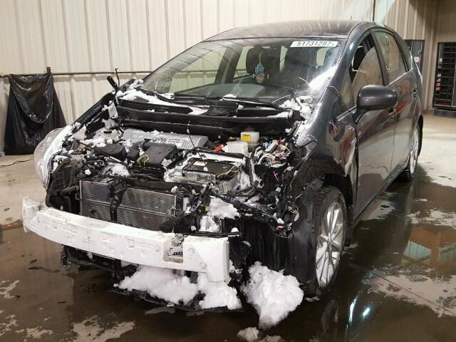 JTDZN3EU2E3342688 - 2014 TOYOTA PRIUS V GRAY photo 2